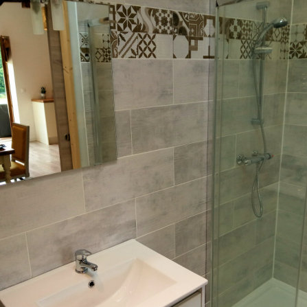Shower room - Shower, basin and toilet